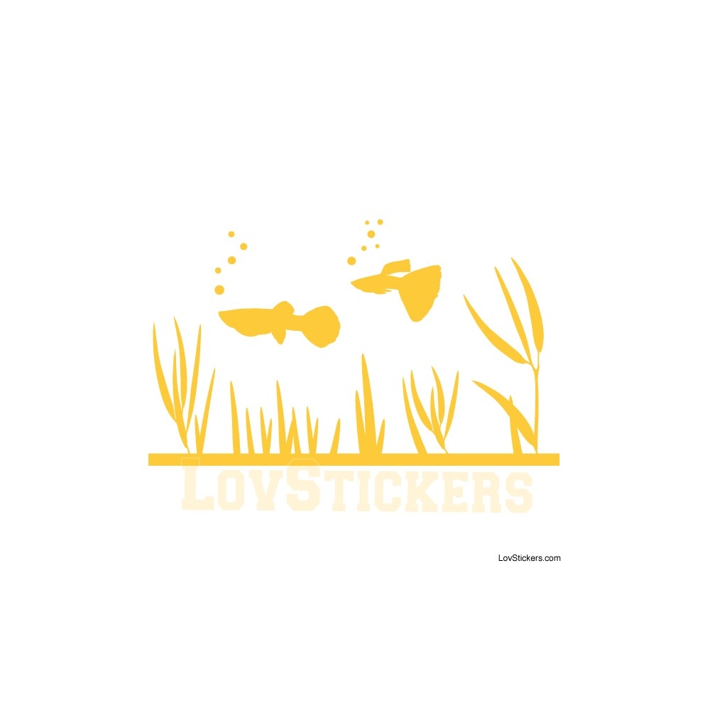 Stickers poisson Guppy - Décoration intérieur en Vinyle - Nombreux coloris Stickers poisson Guppy - Décoration intérieur en Vinyle - Nombreux coloris