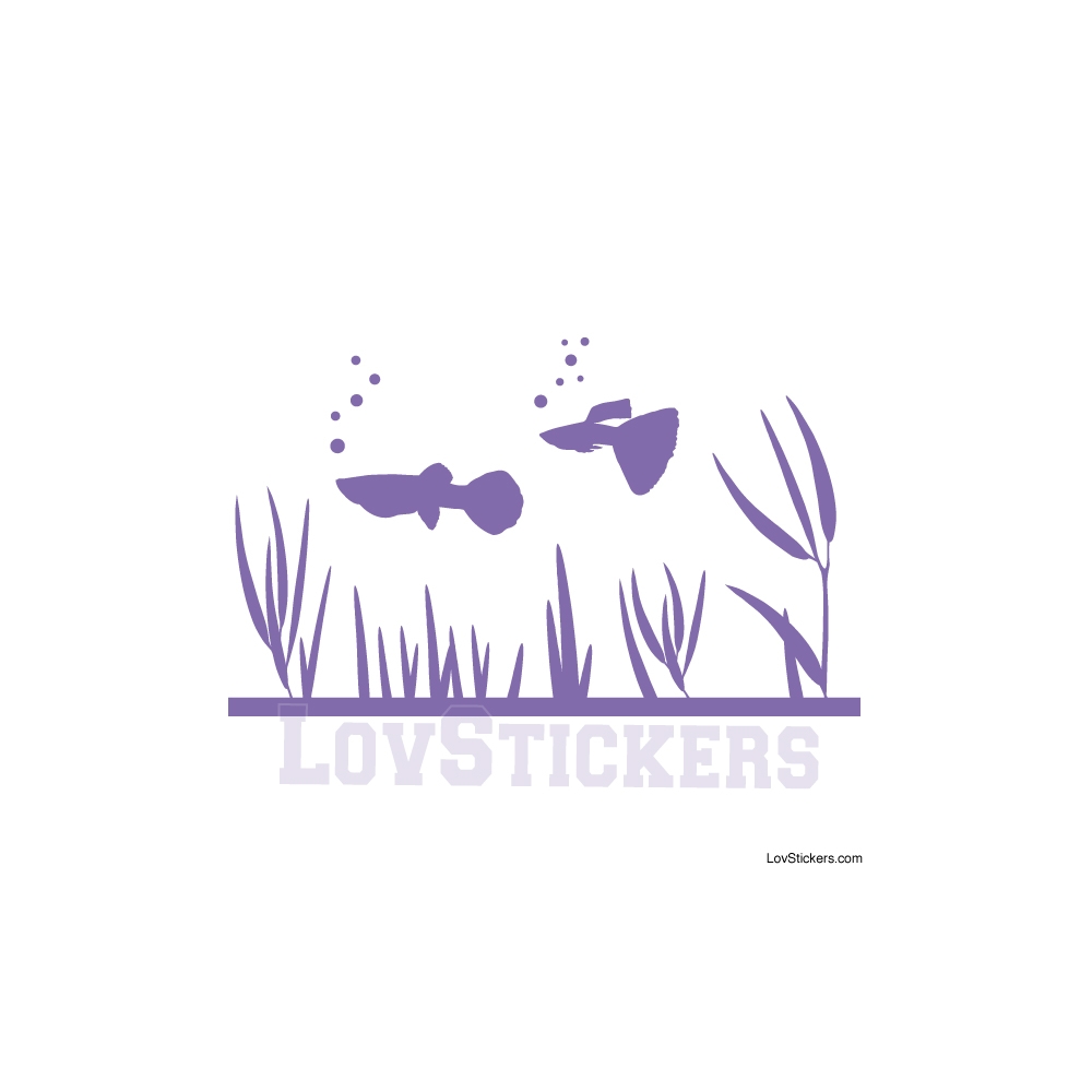 Stickers poisson Guppy - Décoration intérieur en Vinyle - Nombreux coloris Stickers poisson Guppy - Décoration intérieur en Vinyle - Nombreux coloris