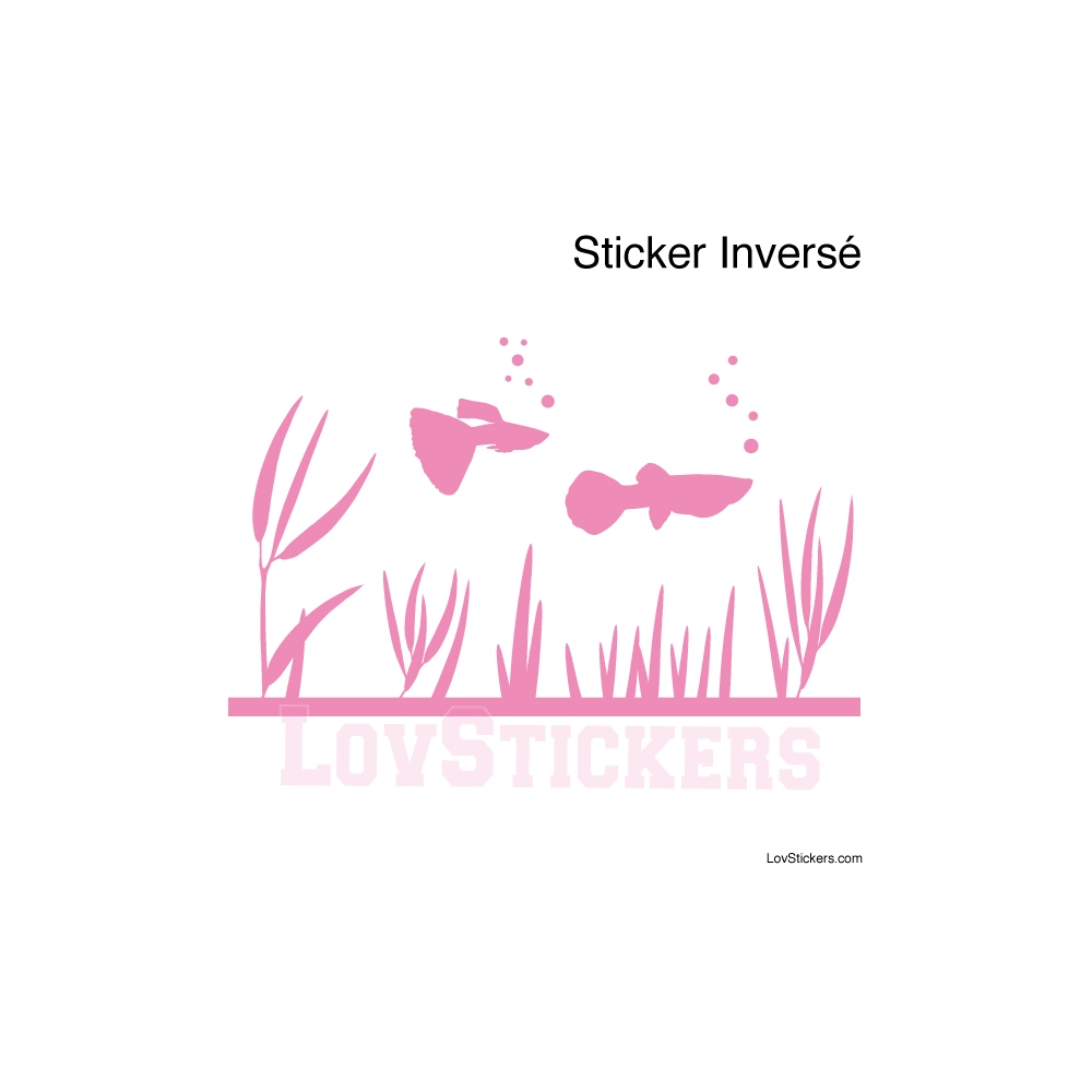 Stickers poisson Guppy - Décoration intérieur en Vinyle - Nombreux coloris