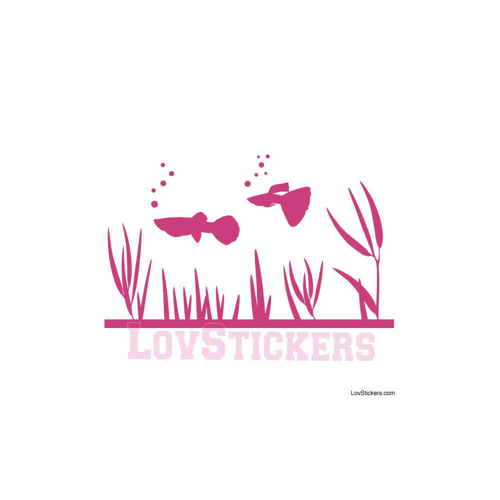 Stickers poisson Guppy - Décoration intérieur en Vinyle - Nombreux coloris Stickers poisson Guppy - Décoration intérieur en Vinyle - Nombreux coloris