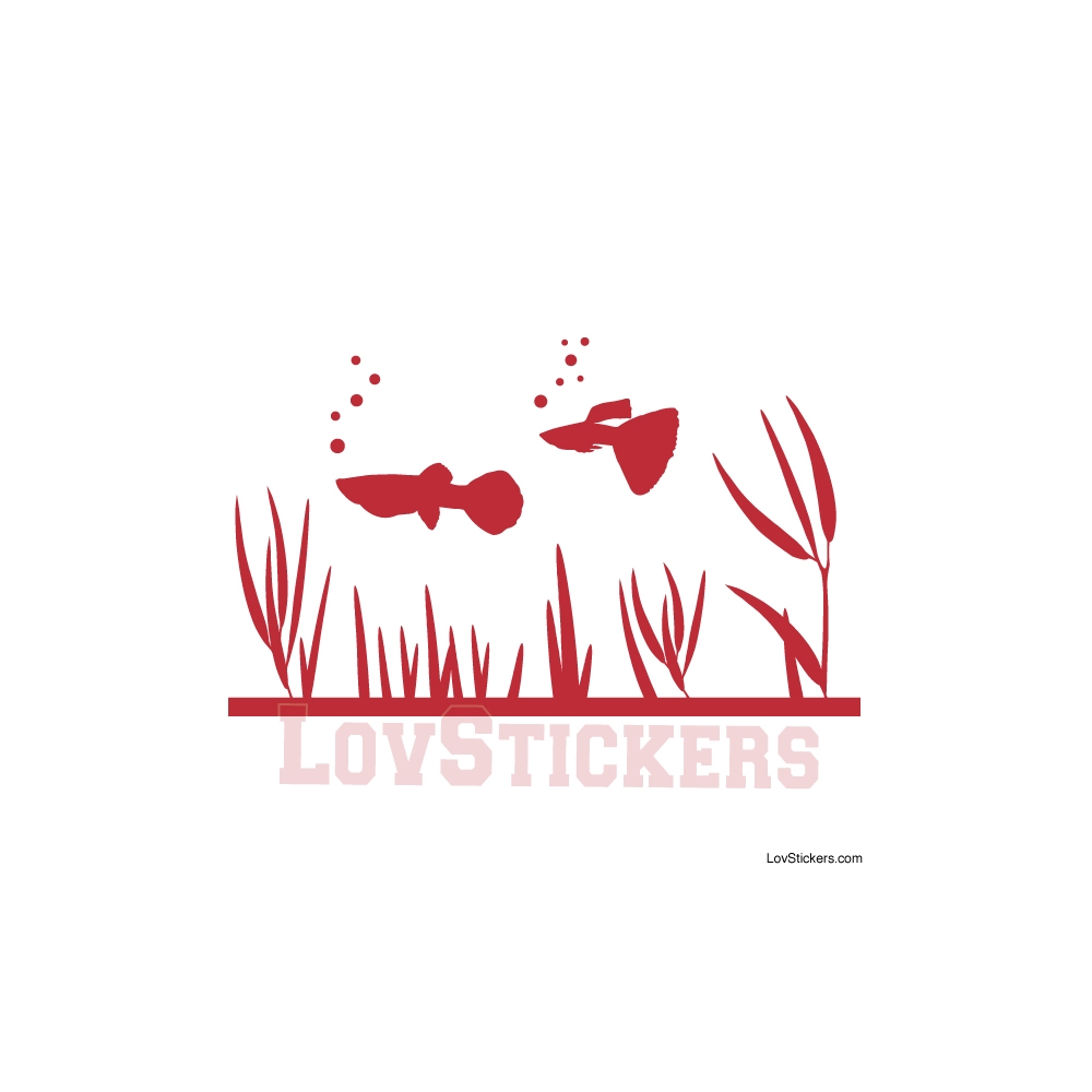 Stickers poisson Guppy - Décoration intérieur en Vinyle - Nombreux coloris Stickers poisson Guppy - Décoration intérieur en Vinyle - Nombreux coloris
