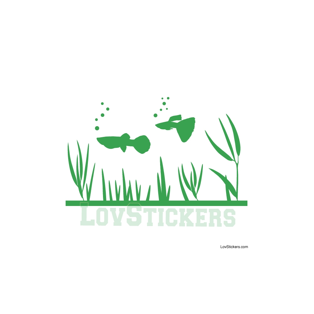 Stickers poisson Guppy - Décoration intérieur en Vinyle - Nombreux coloris Stickers poisson Guppy - Décoration intérieur en Vinyle - Nombreux coloris