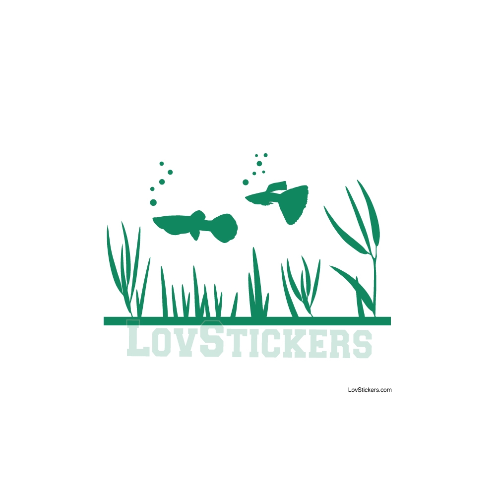 Stickers poisson Guppy - Décoration intérieur en Vinyle - Nombreux coloris Stickers poisson Guppy - Décoration intérieur en Vinyle - Nombreux coloris