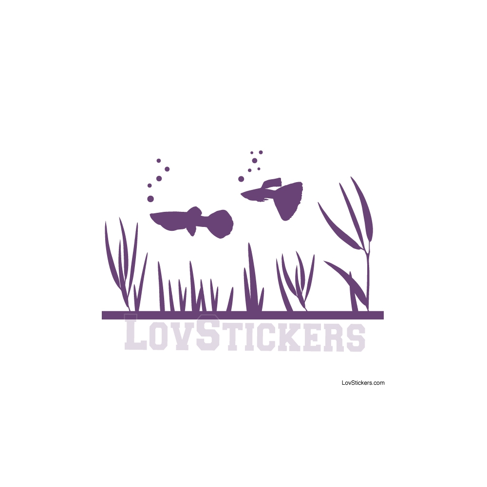 Stickers poisson Guppy - Décoration intérieur en Vinyle - Nombreux coloris Stickers poisson Guppy - Décoration intérieur en Vinyle - Nombreux coloris