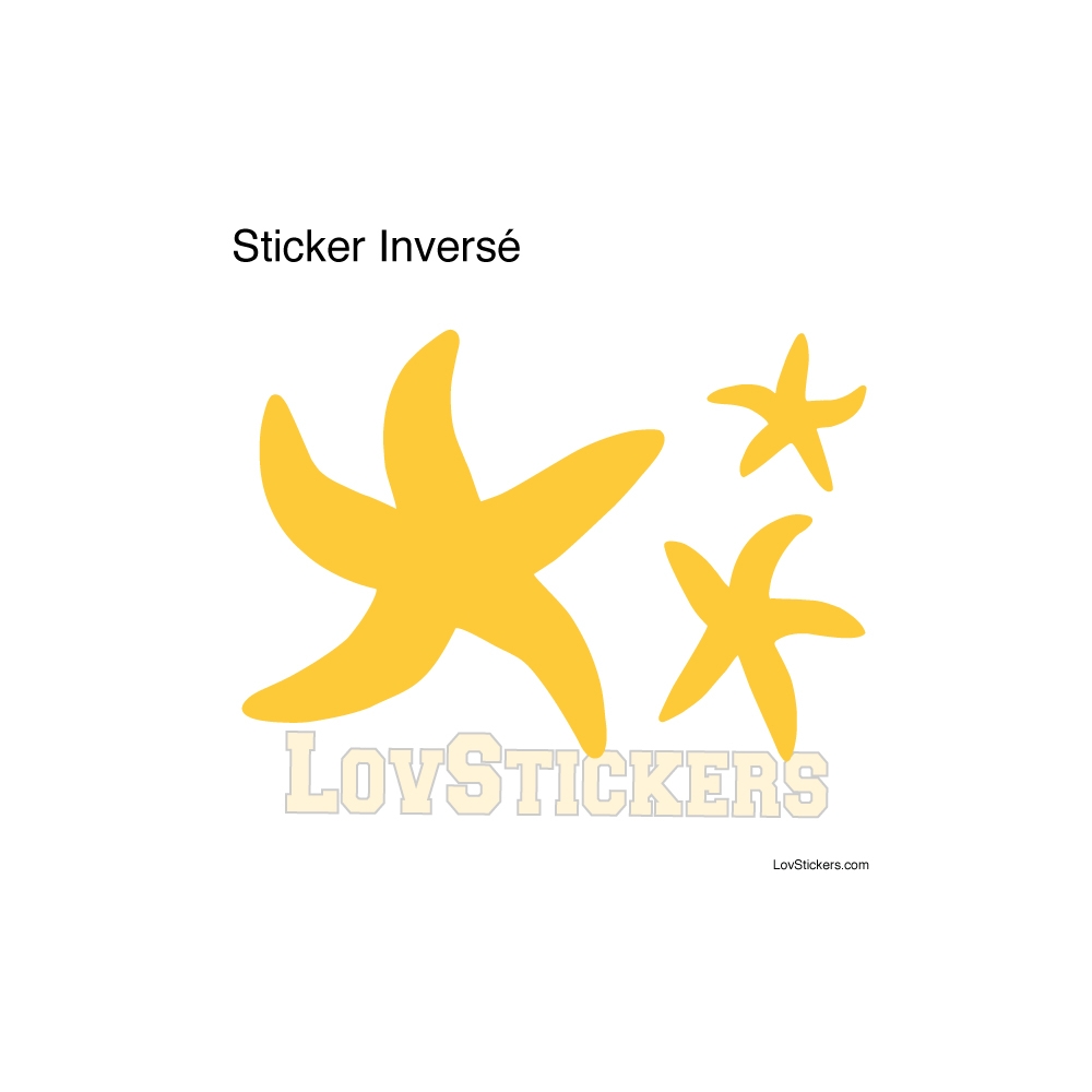 Stickers Etoiles de mer - Décoration intérieur en Vinyle - Nombreux coloris