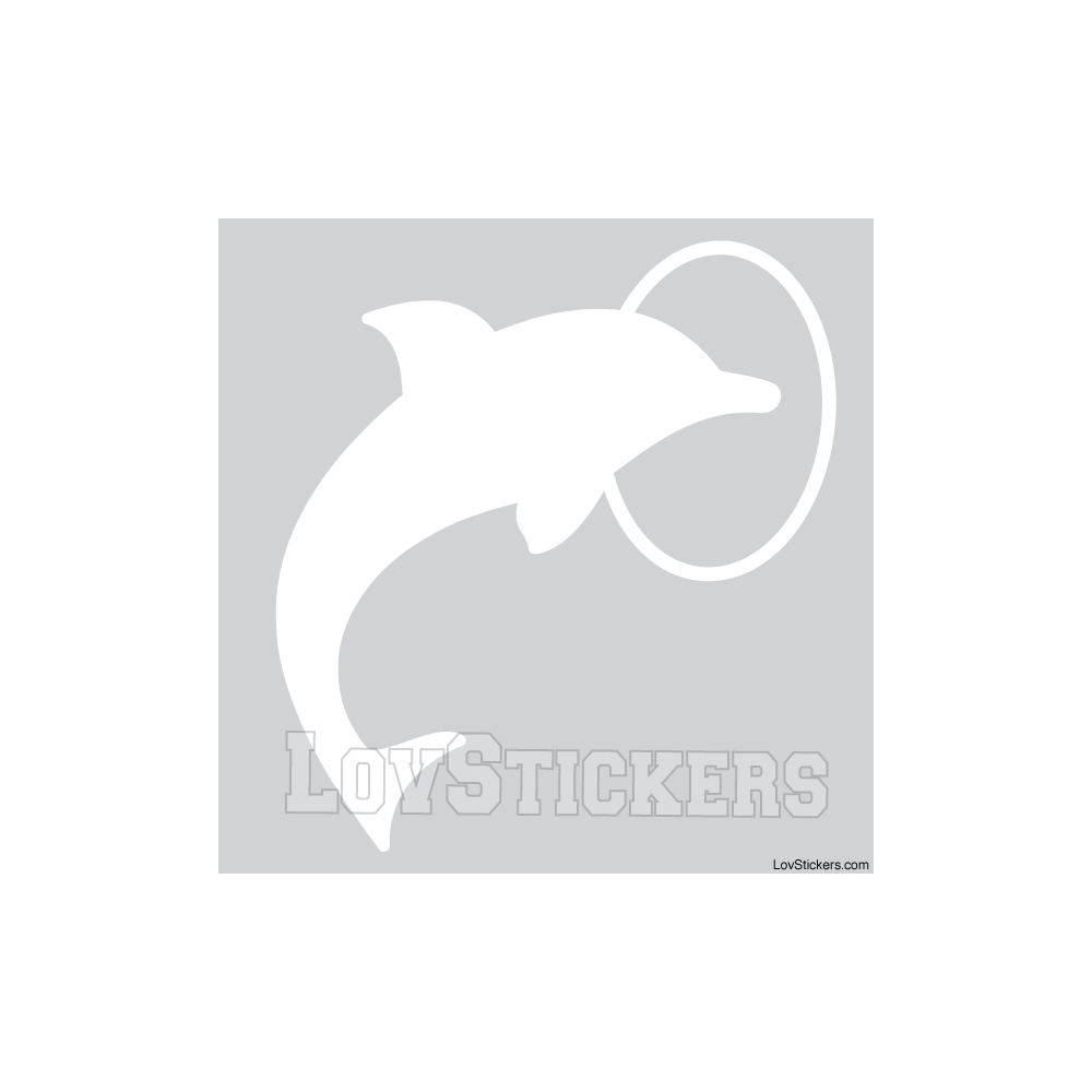 Stickers Dauphin dans cerceau - Décoration intérieur en Vinyle - Nombreux coloris Stickers Dauphin dans cerceau - Décoration intérieur en Vinyle - Nombreux coloris