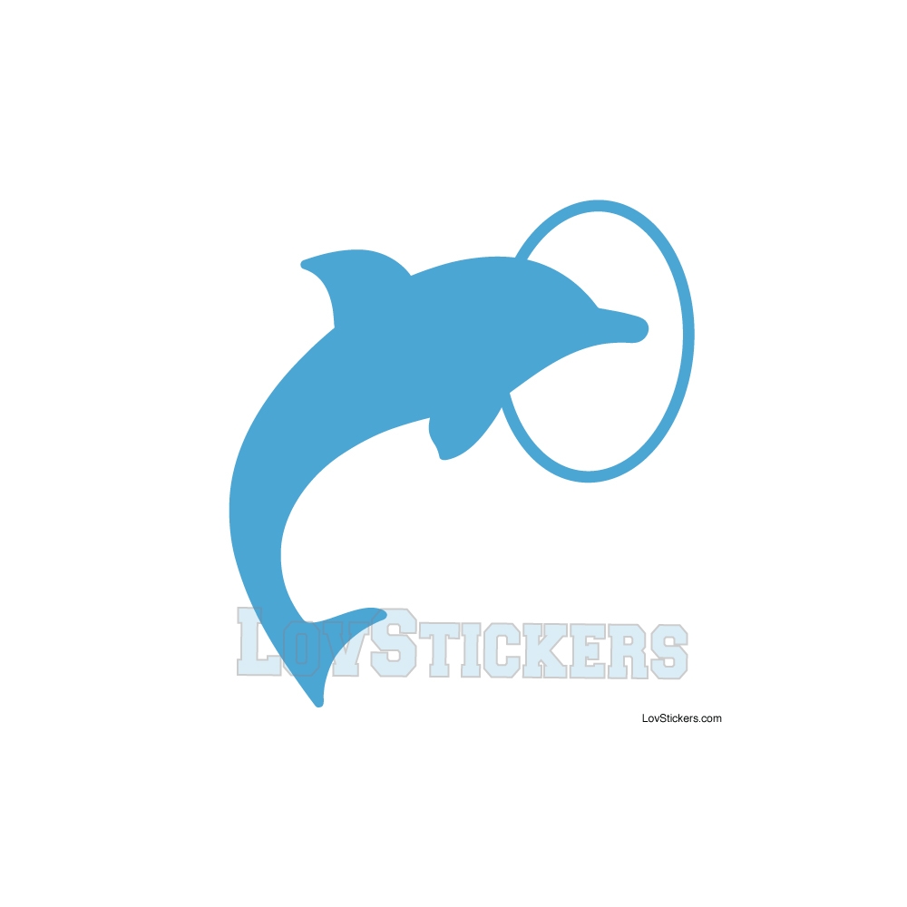 Stickers Dauphin dans cerceau - Décoration intérieur en Vinyle - Nombreux coloris Stickers Dauphin dans cerceau - Décoration intérieur en Vinyle - Nombreux coloris