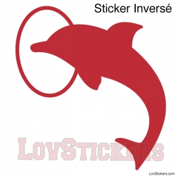 Stickers Dauphin dans cerceau - Décoration intérieur en Vinyle - Nombreux coloris