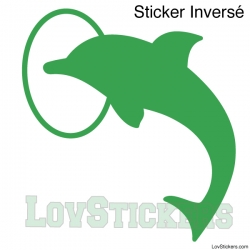 Stickers Dauphin dans cerceau - Décoration intérieur en Vinyle - Nombreux coloris