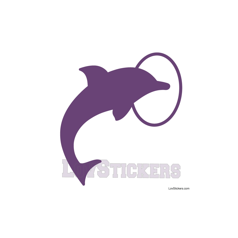 Stickers Dauphin dans cerceau - Décoration intérieur en Vinyle - Nombreux coloris Stickers Dauphin dans cerceau - Décoration intérieur en Vinyle - Nombreux coloris