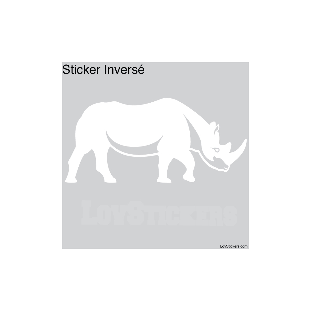 Stickers Rhinoceros - Décoration intérieur en Vinyle - Nombreux coloris