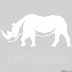 Stickers Rhinoceros - Décoration intérieur en Vinyle - Nombreux coloris