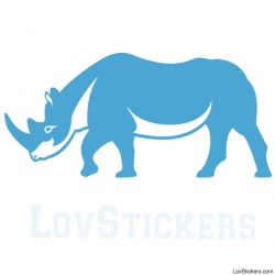 Stickers Rhinoceros - Décoration intérieur en Vinyle - Nombreux coloris