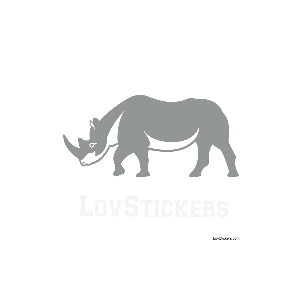 Stickers Rhinoceros - Décoration intérieur en Vinyle - Nombreux coloris