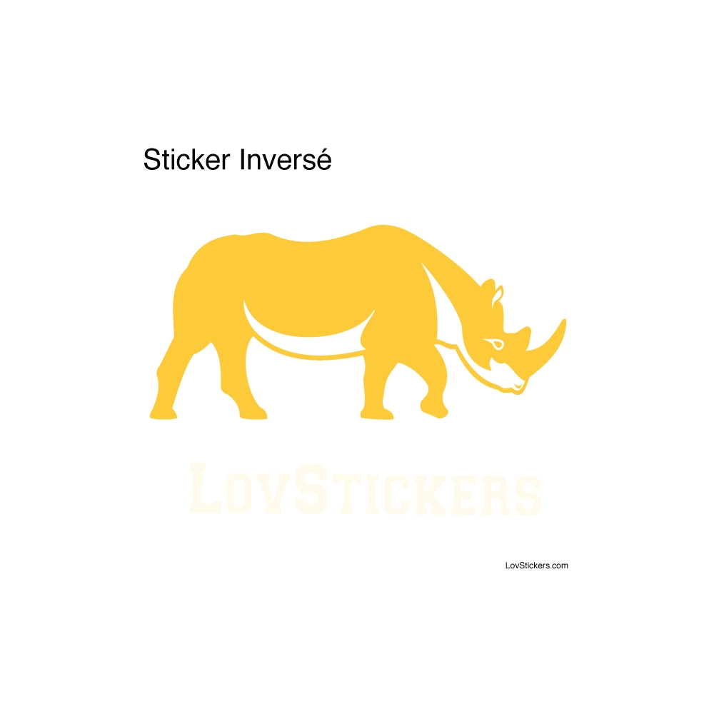 Stickers Rhinoceros - Décoration intérieur en Vinyle - Nombreux coloris