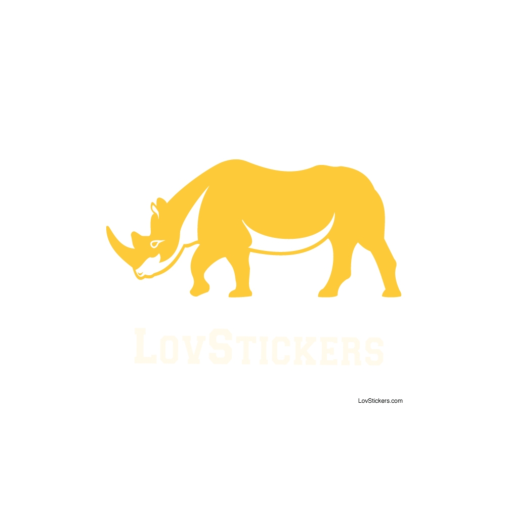 Stickers Rhinoceros - Décoration intérieur en Vinyle - Nombreux coloris Stickers Rhinoceros - Décoration intérieur en Vinyle - Nombreux coloris