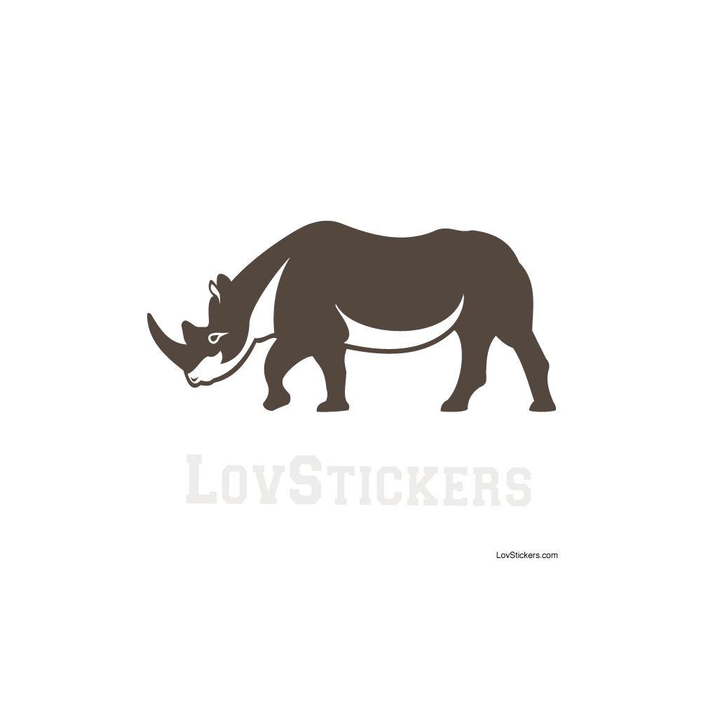 Stickers Rhinoceros - Décoration intérieur en Vinyle - Nombreux coloris