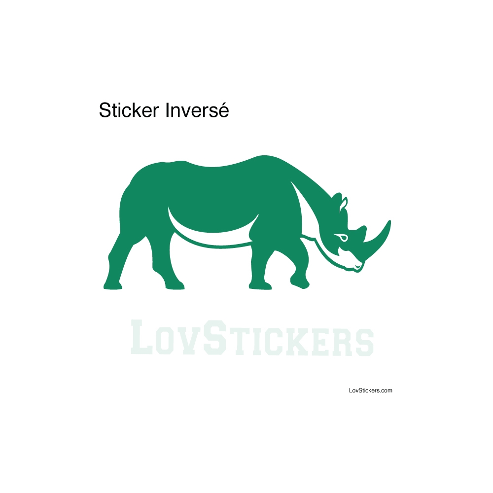 Stickers Rhinoceros - Décoration intérieur en Vinyle - Nombreux coloris