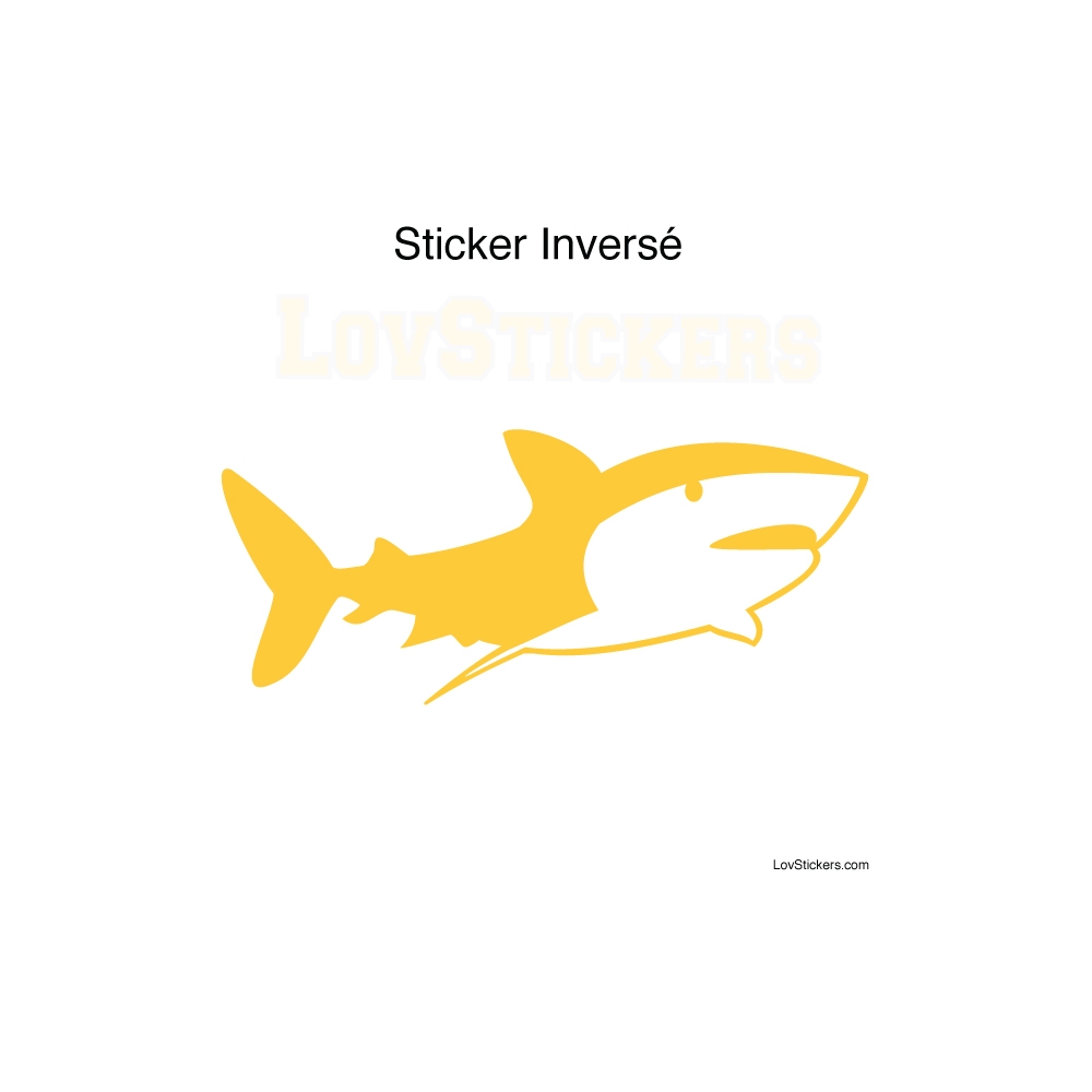 Stickers Requin - Décoration intérieur en Vinyle - Nombreux coloris