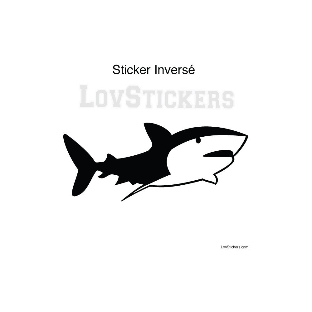 Stickers Requin - Décoration intérieur en Vinyle - Nombreux coloris