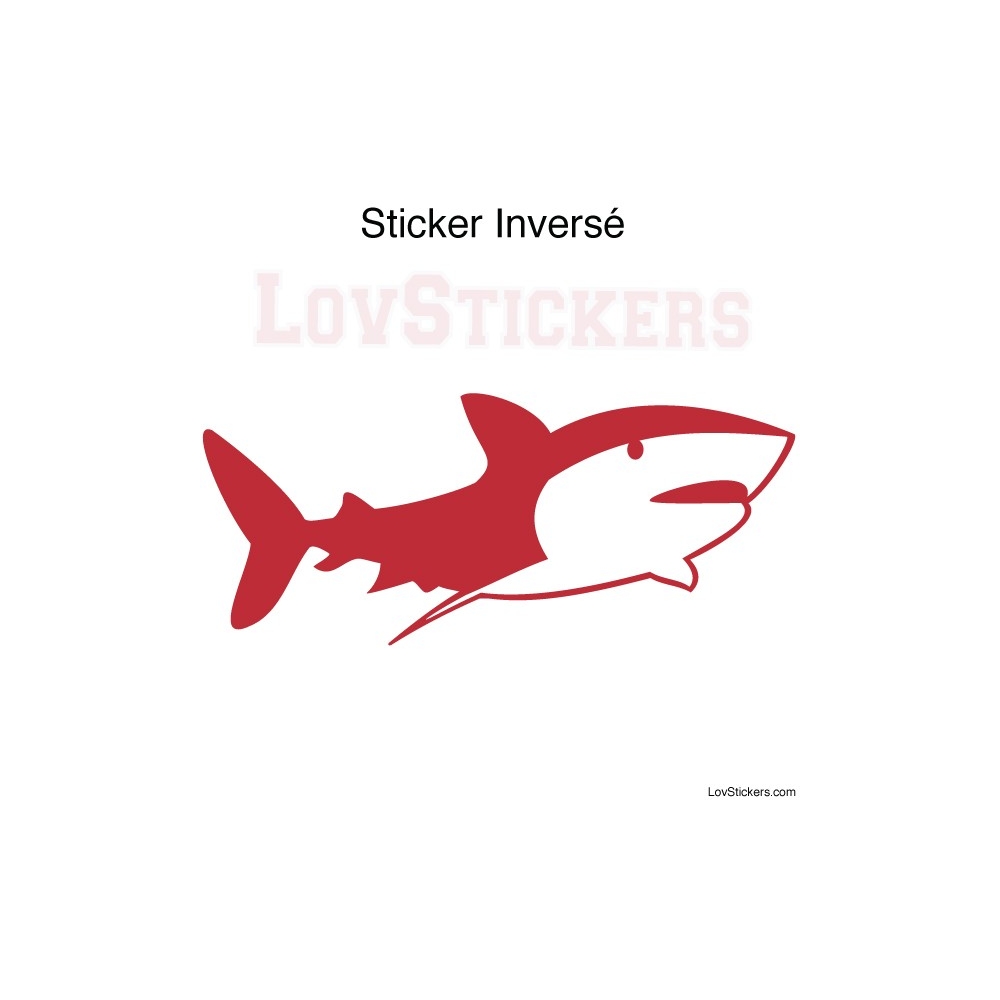 Stickers Requin - Décoration intérieur en Vinyle - Nombreux coloris