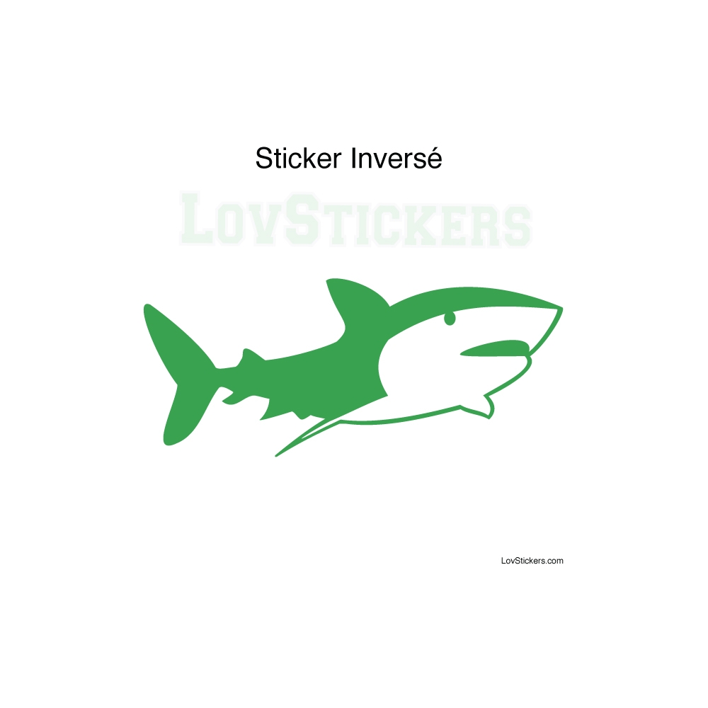 Stickers Requin - Décoration intérieur en Vinyle - Nombreux coloris