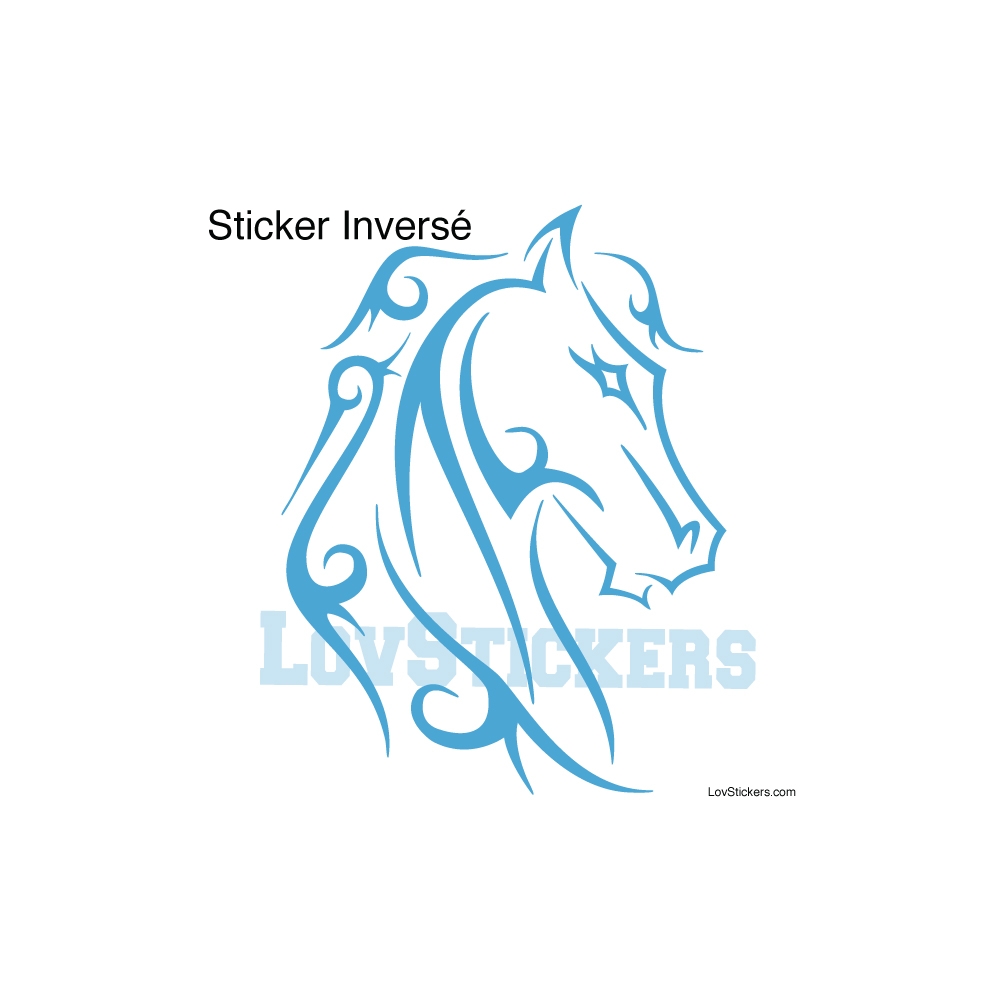 Stickers Tatouage Cheval - Décoration intérieur en Vinyle - Nombreux coloris