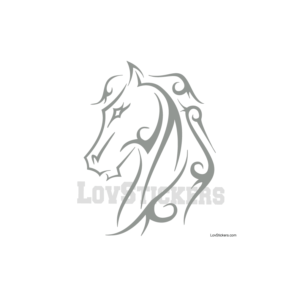 Stickers Tatouage Cheval - Décoration intérieur en Vinyle - Nombreux coloris Stickers Tatouage Cheval - Décoration intérieur en Vinyle - Nombreux coloris
