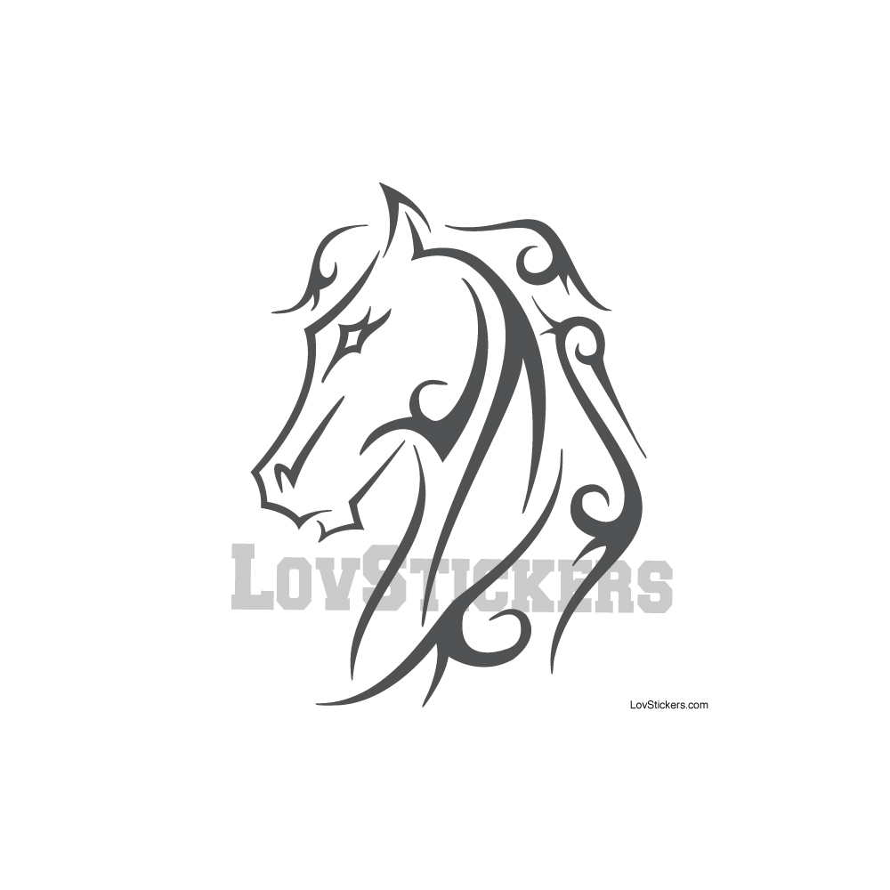 Stickers Tatouage Cheval - Décoration intérieur en Vinyle - Nombreux coloris Stickers Tatouage Cheval - Décoration intérieur en Vinyle - Nombreux coloris