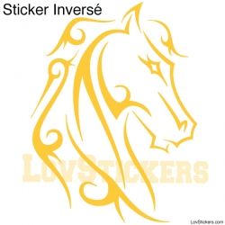 Stickers Tatouage Cheval - Décoration intérieur en Vinyle - Nombreux coloris