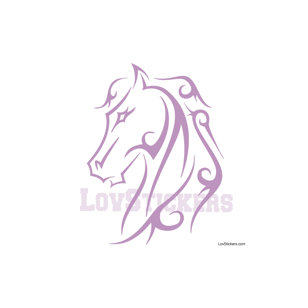 Stickers Tatouage Cheval - Décoration intérieur en Vinyle - Nombreux coloris