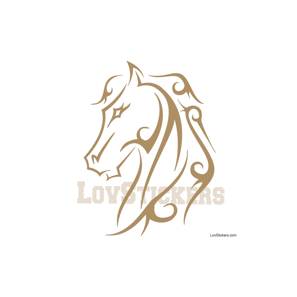Stickers Tatouage Cheval - Décoration intérieur en Vinyle - Nombreux coloris Stickers Tatouage Cheval - Décoration intérieur en Vinyle - Nombreux coloris
