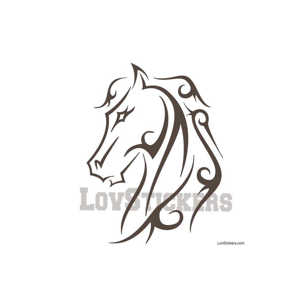 Stickers Tatouage Cheval - Décoration intérieur en Vinyle - Nombreux coloris Stickers Tatouage Cheval - Décoration intérieur en Vinyle - Nombreux coloris