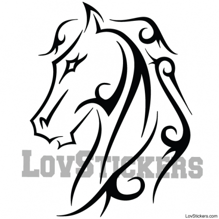 Stickers Tatouage Cheval - Décoration intérieur en Vinyle - Nombreux coloris Stickers Tatouage Cheval - Décoration intérieur en Vinyle - Nombreux coloris