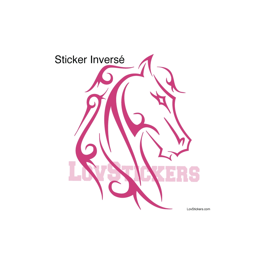 Stickers Tatouage Cheval - Décoration intérieur en Vinyle - Nombreux coloris