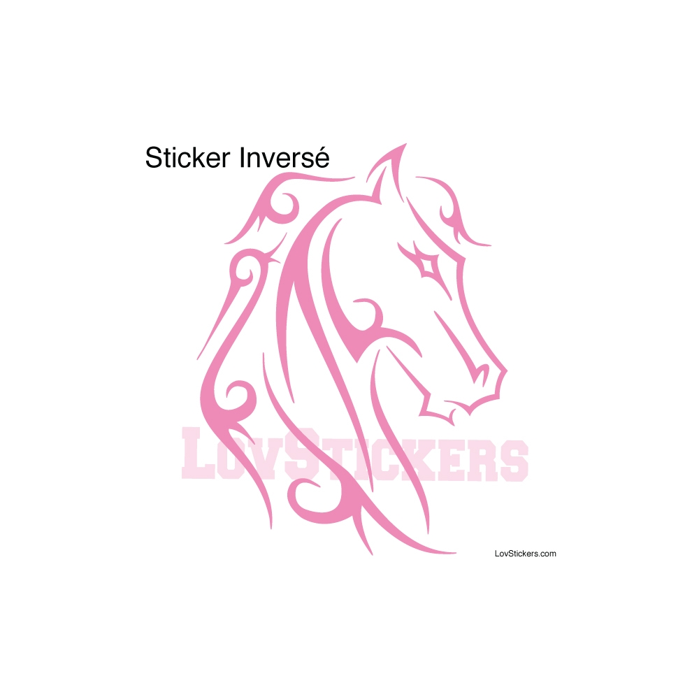 Stickers Tatouage Cheval - Décoration intérieur en Vinyle - Nombreux coloris