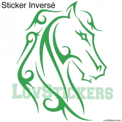 Stickers Tatouage Cheval - Décoration intérieur en Vinyle - Nombreux coloris