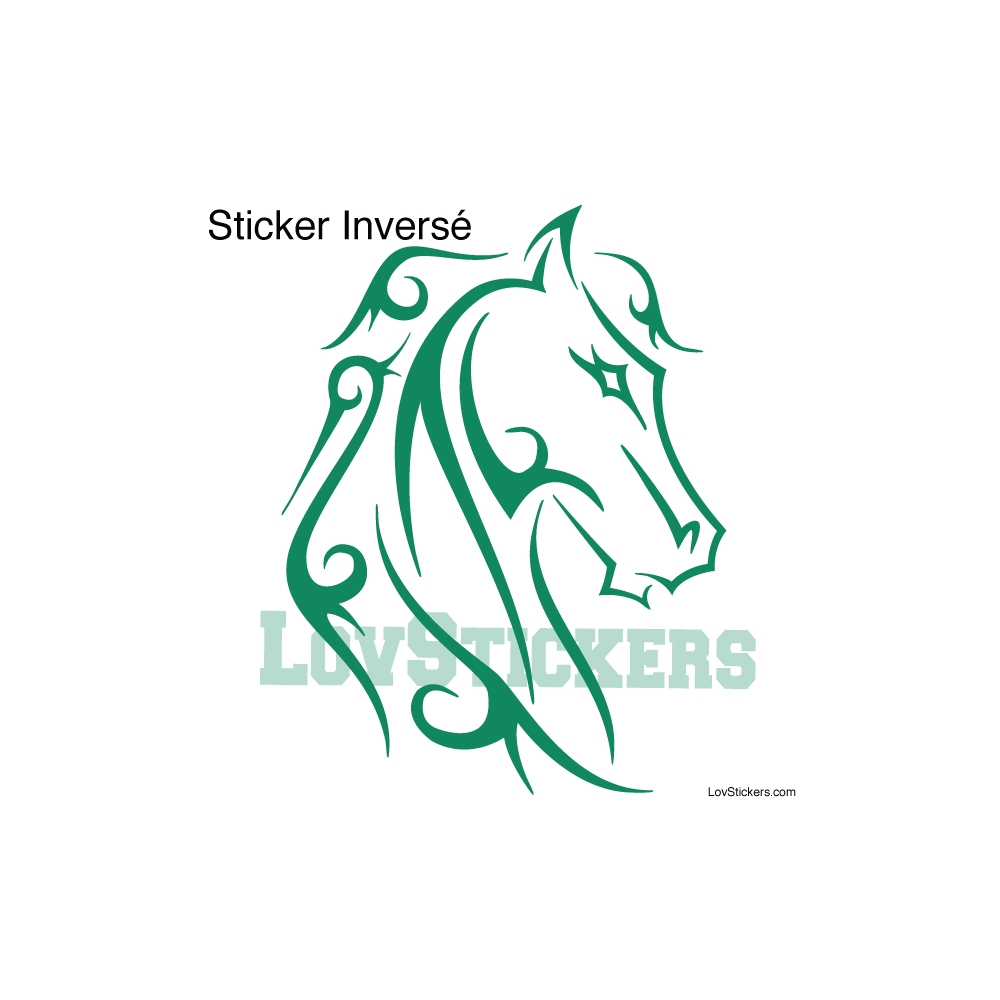 Stickers Tatouage Cheval - Décoration intérieur en Vinyle - Nombreux coloris