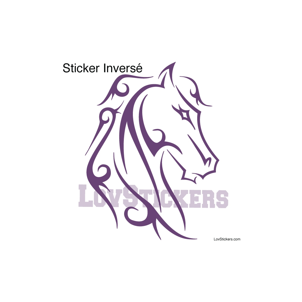 Stickers Tatouage Cheval - Décoration intérieur en Vinyle - Nombreux coloris