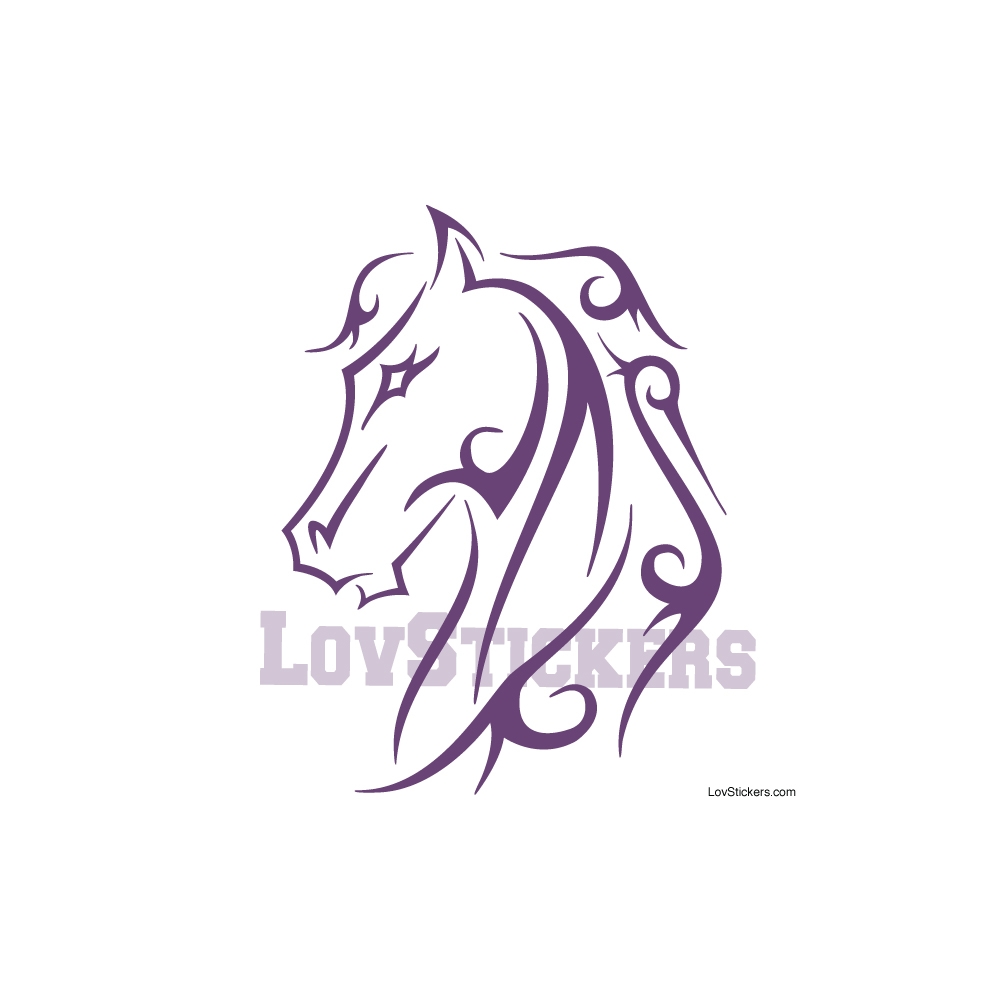 Stickers Tatouage Cheval - Décoration intérieur en Vinyle - Nombreux coloris Stickers Tatouage Cheval - Décoration intérieur en Vinyle - Nombreux coloris