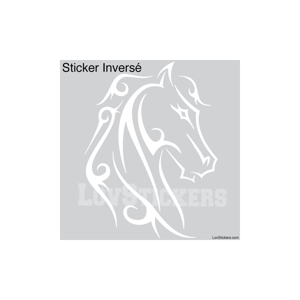 Stickers Tatouage Cheval - Décoration intérieur en Vinyle - Nombreux coloris