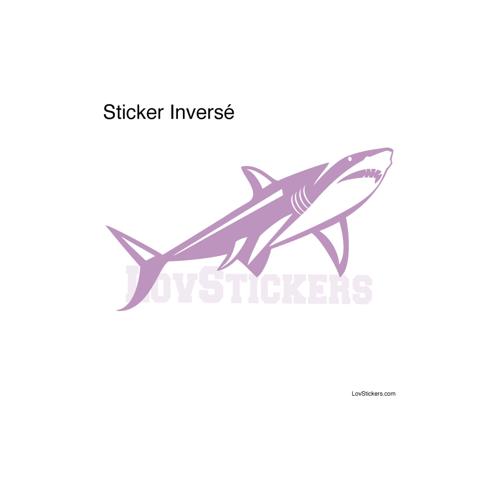 Stickers Requin - Décoration intérieur en Vinyle - Nombreux coloris