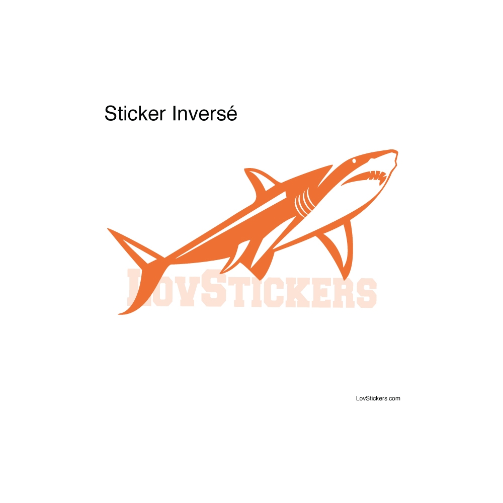 Stickers Requin - Décoration intérieur en Vinyle - Nombreux coloris