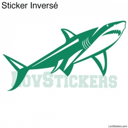 Stickers Requin - Décoration intérieur en Vinyle - Nombreux coloris