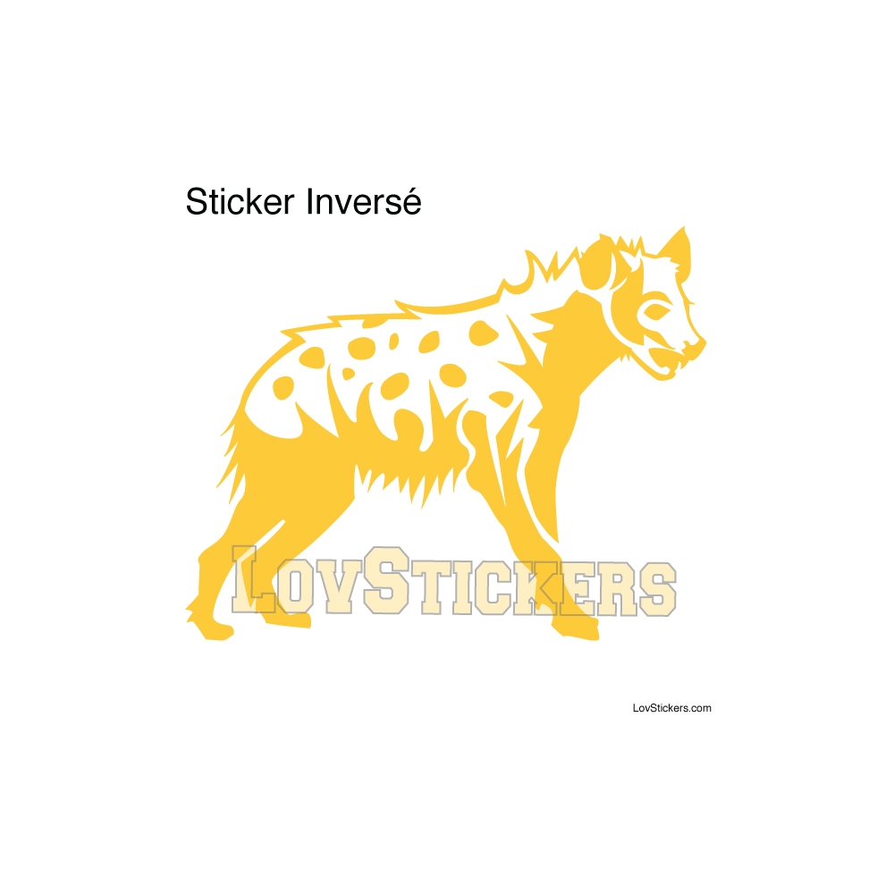 Stickers Hyène tachetée  - Décoration intérieur en Vinyle - Nombreux coloris