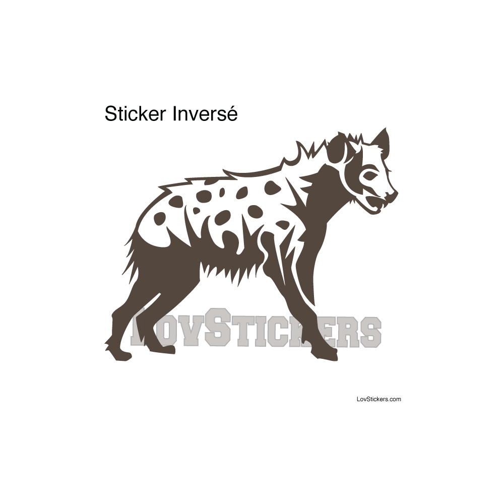 Stickers Hyène tachetée  - Décoration intérieur en Vinyle - Nombreux coloris