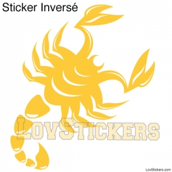 Stickers Scorpion Tribal Tatouage - Décoration intérieur en Vinyle - Nombreux coloris