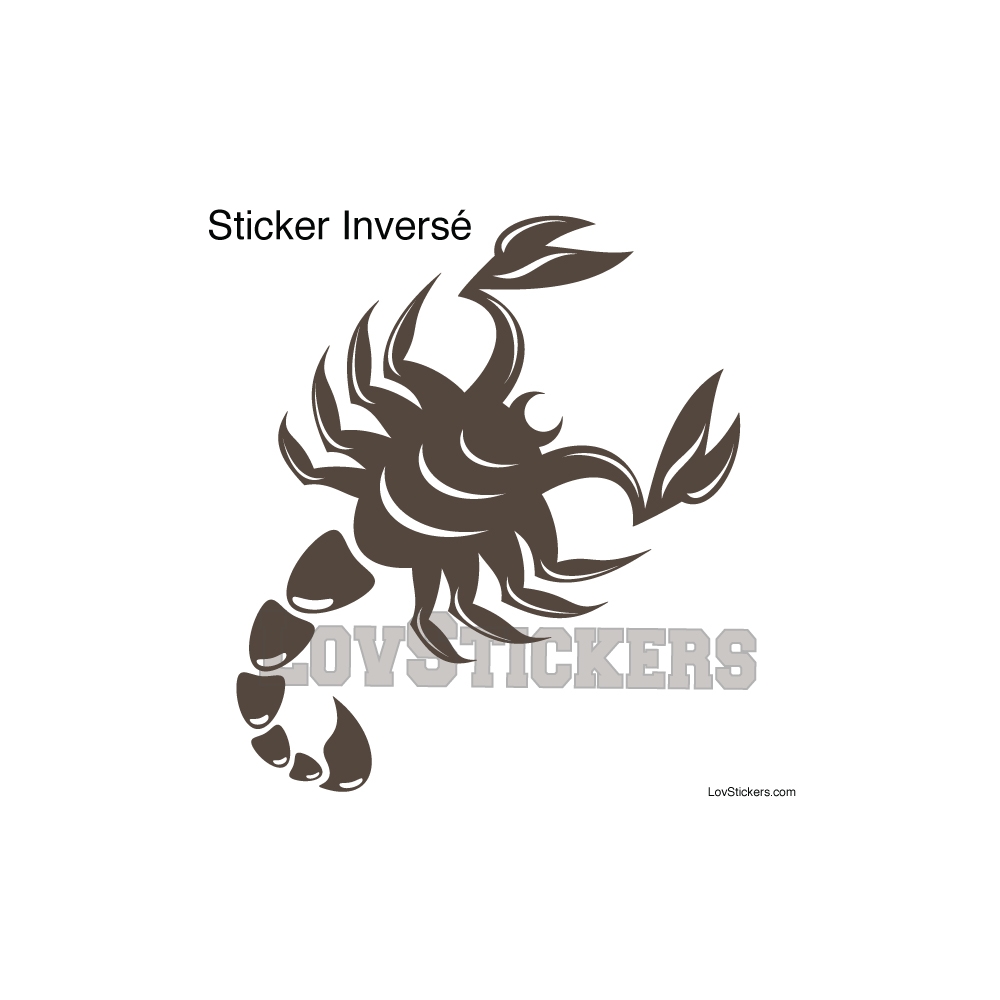 Stickers Scorpion Tribal Tatouage - Décoration intérieur en Vinyle - Nombreux coloris