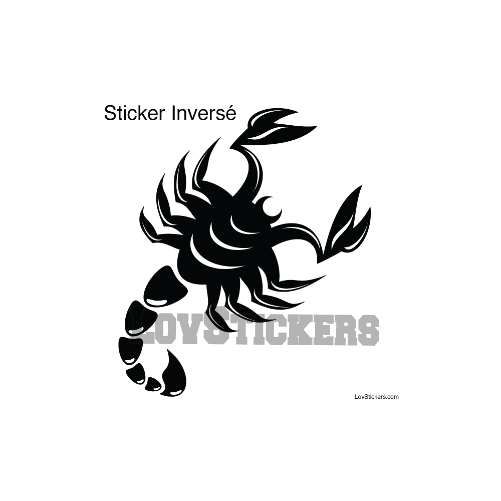 Stickers Scorpion Tribal Tatouage - Décoration intérieur en Vinyle - Nombreux coloris
