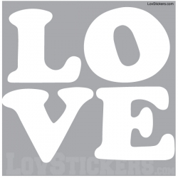 Sticker LOVE - Décoration intérieur en Vinyle - Nombreux coloris